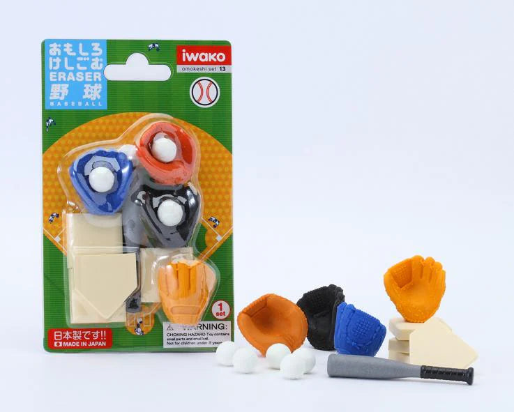 IWAKO BASEBALL ERASER CARD