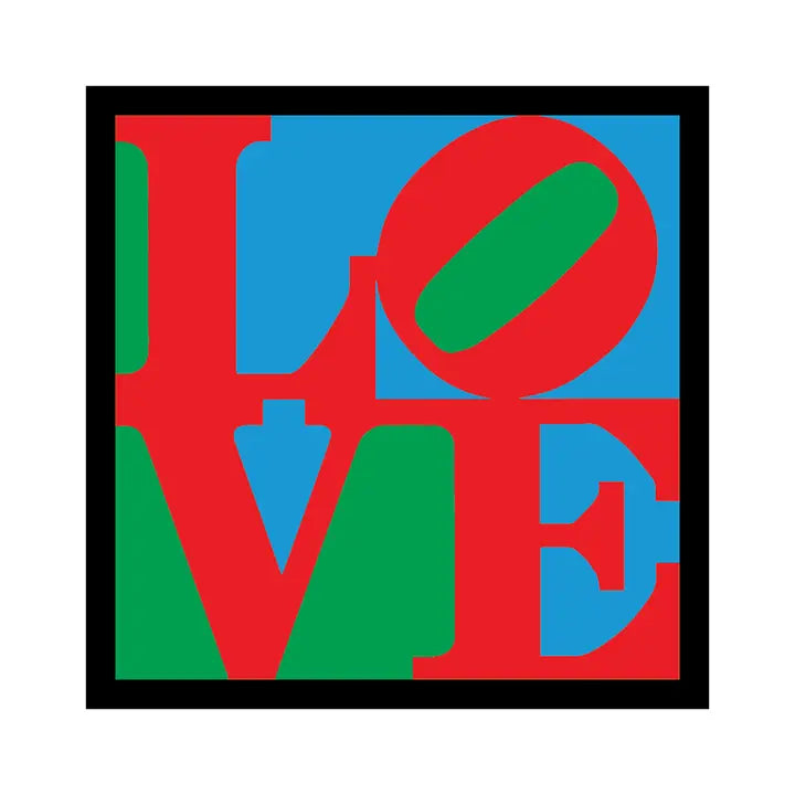 LOVE BY ROBERT INDIANA STICKER