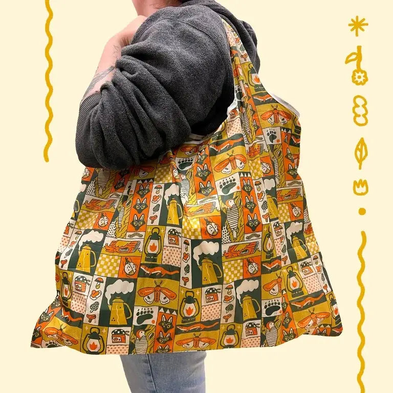 AUTUMNAL QUILT PACKABLE TOTE BAG