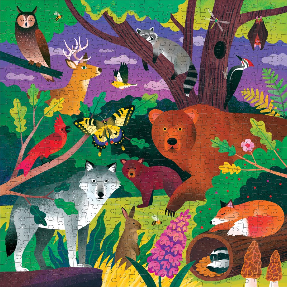 FOREST ILLUMINATED 500-PIECE GLOW IN THE DARK PUZZLE