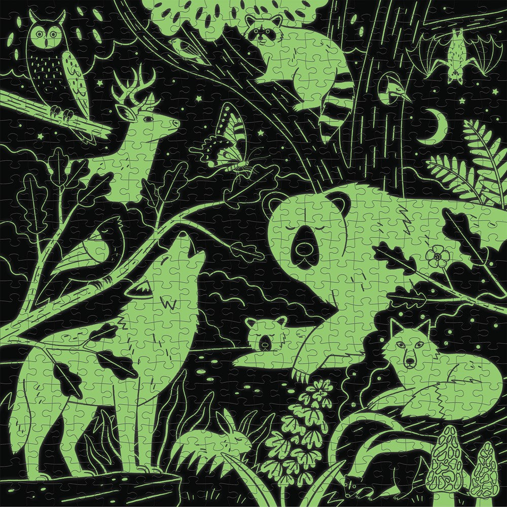 FOREST ILLUMINATED 500-PIECE GLOW IN THE DARK PUZZLE