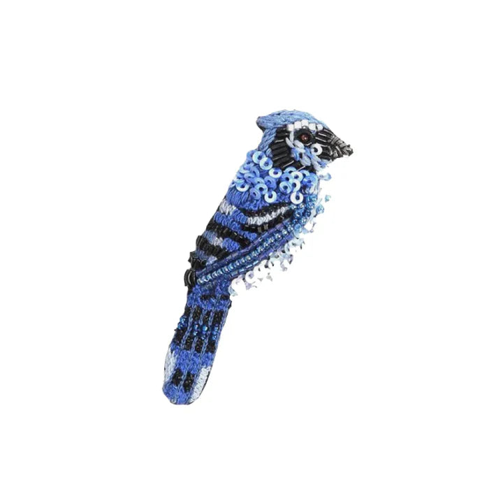 BLUE JAY BROOCH PIN