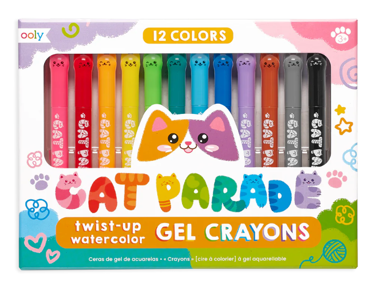 CAT PARADE GEL CRAYONS SET OF 12