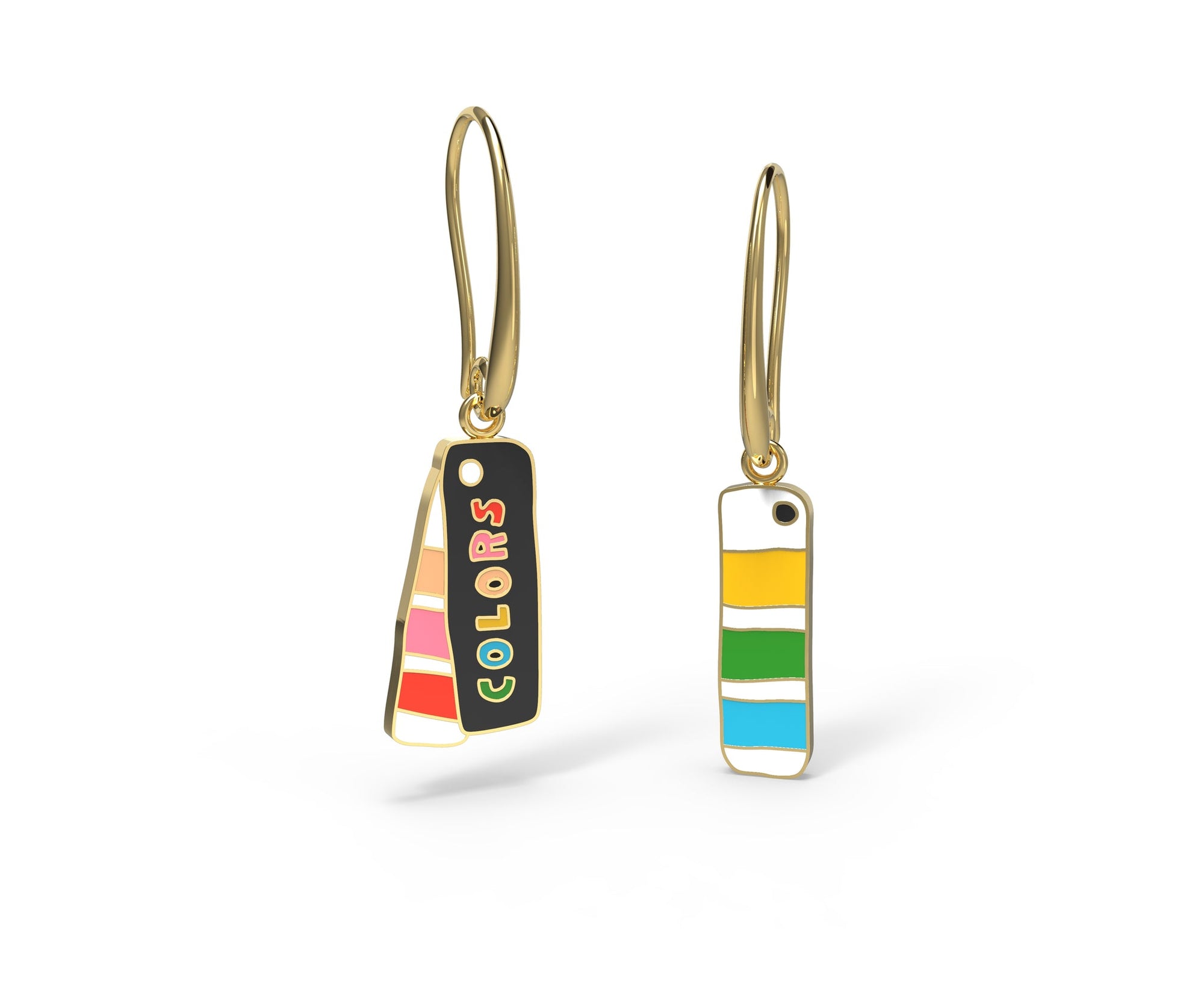 COLOR SWATCH BOOK HANGING EARRINGS