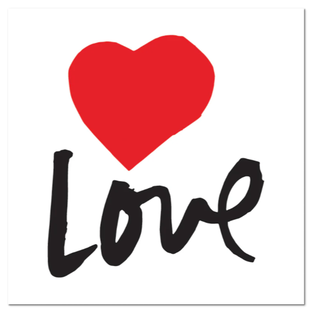 LOVE BY CORITA KENT STICKER