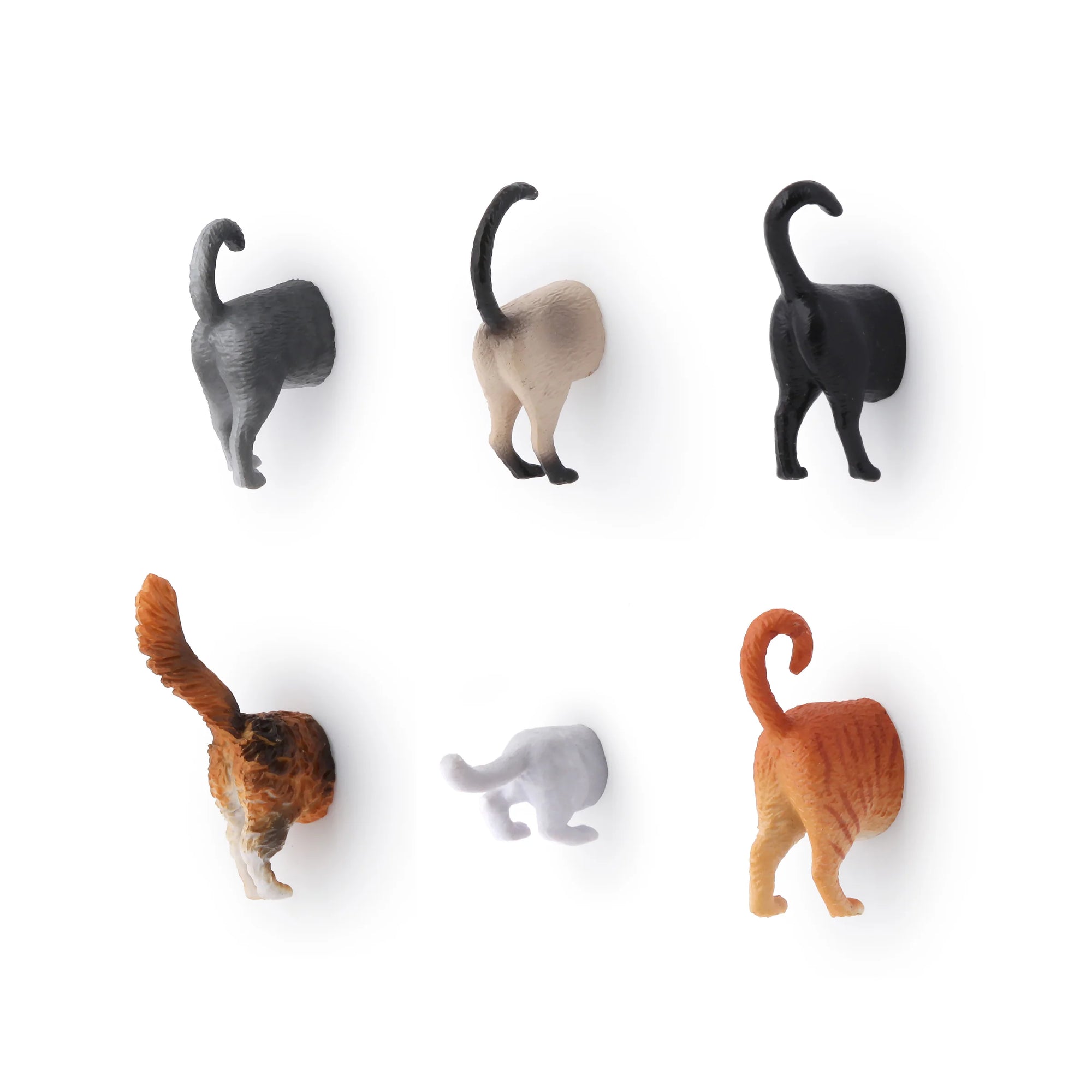 CAT BUTT MAGNETS (SET OF 6)