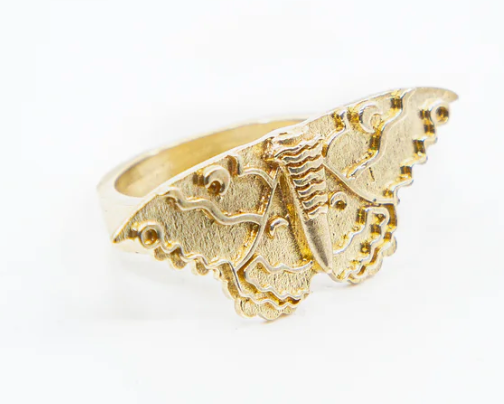 CECROPIA MOTH SILVER PLATED BANDANA SLIDE