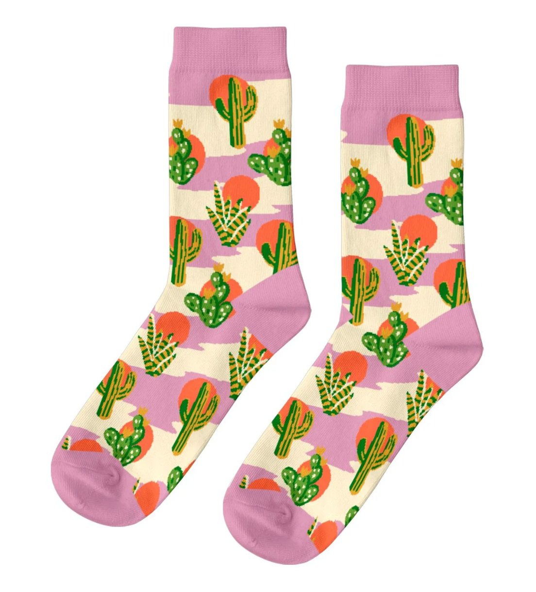 CACTUS SUNSET WOMEN'S CREW SOCKS