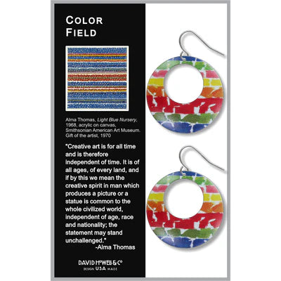 ALMA THOMAS COLOR FIELD EARRINGS