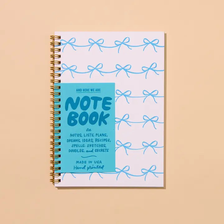 BOWS LETTERPRESS SPIRAL NOTEBOOK