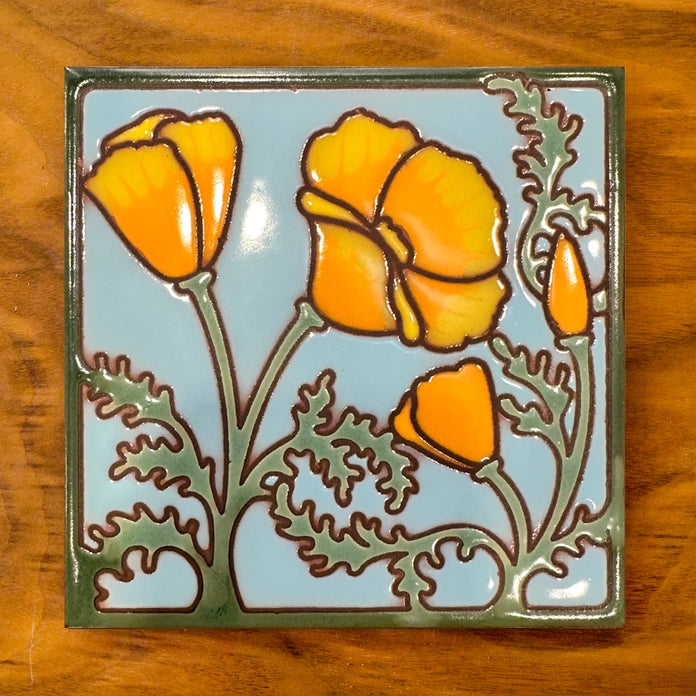 CALIFORNIA POPPIES TILE