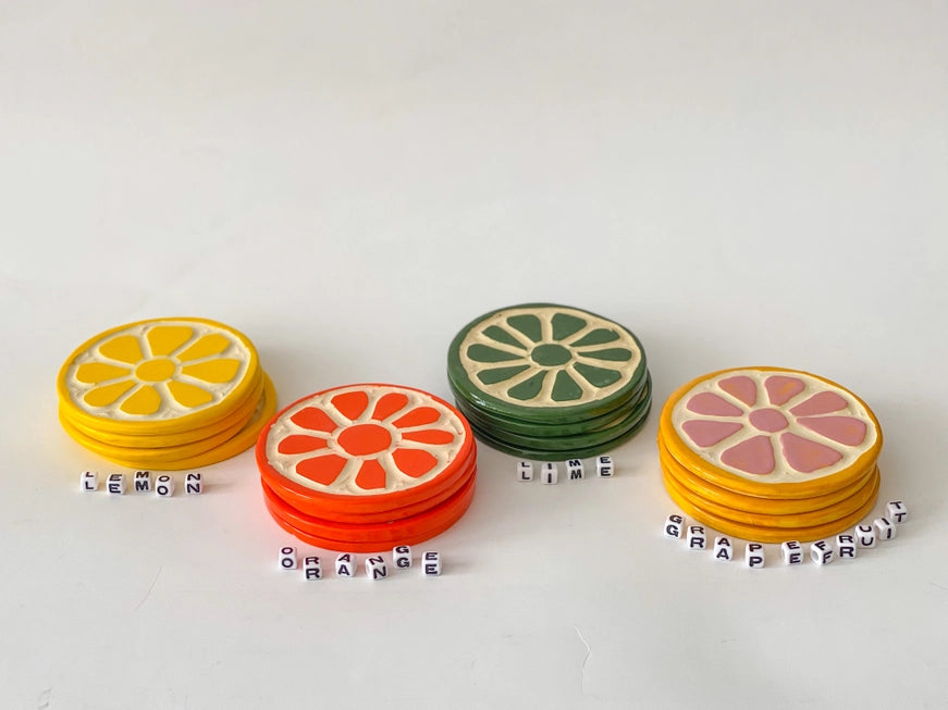 CITRUS FRUIT COASTERS