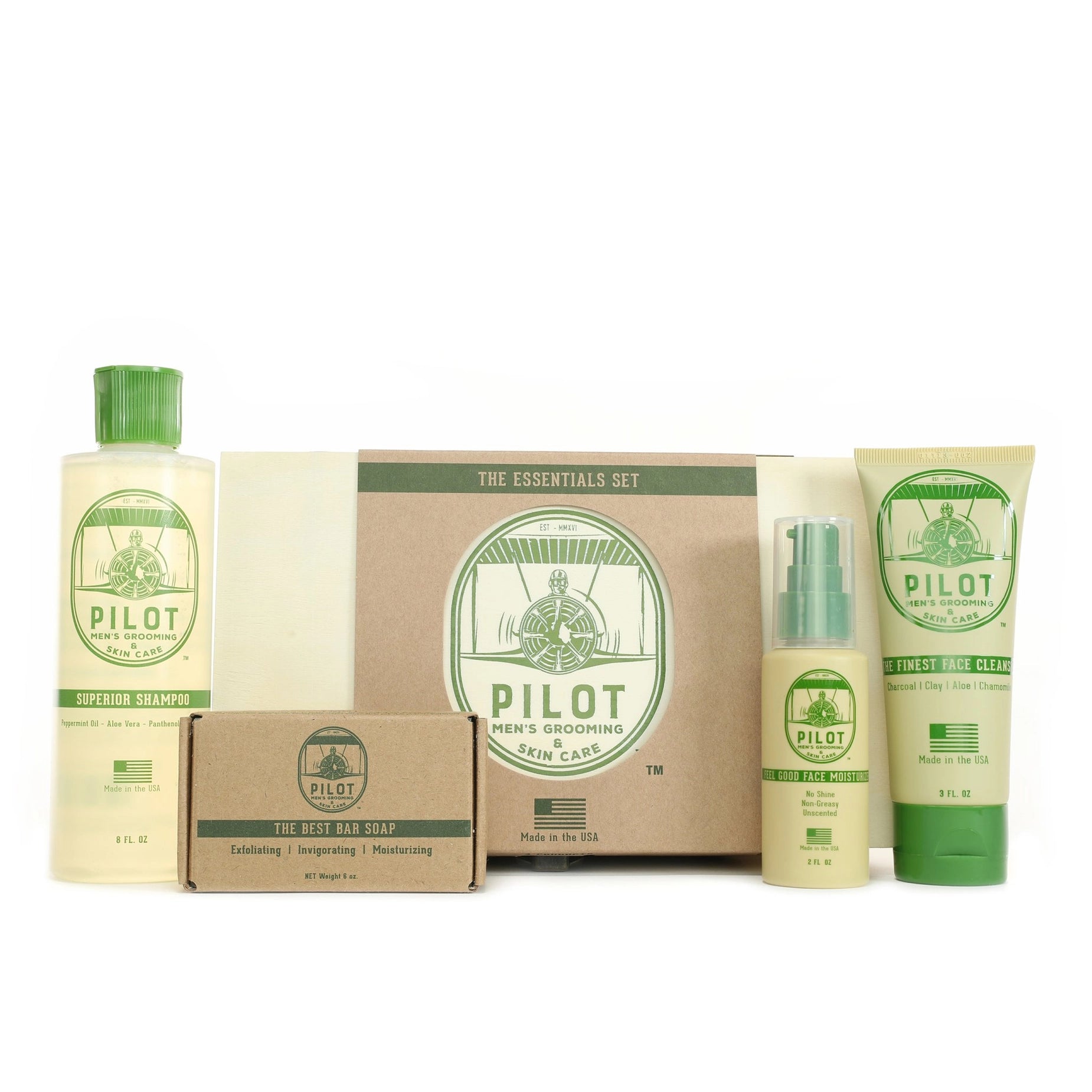 PILOT MEN'S GROOMING AND SKIN CARE ESSENTIAL SET