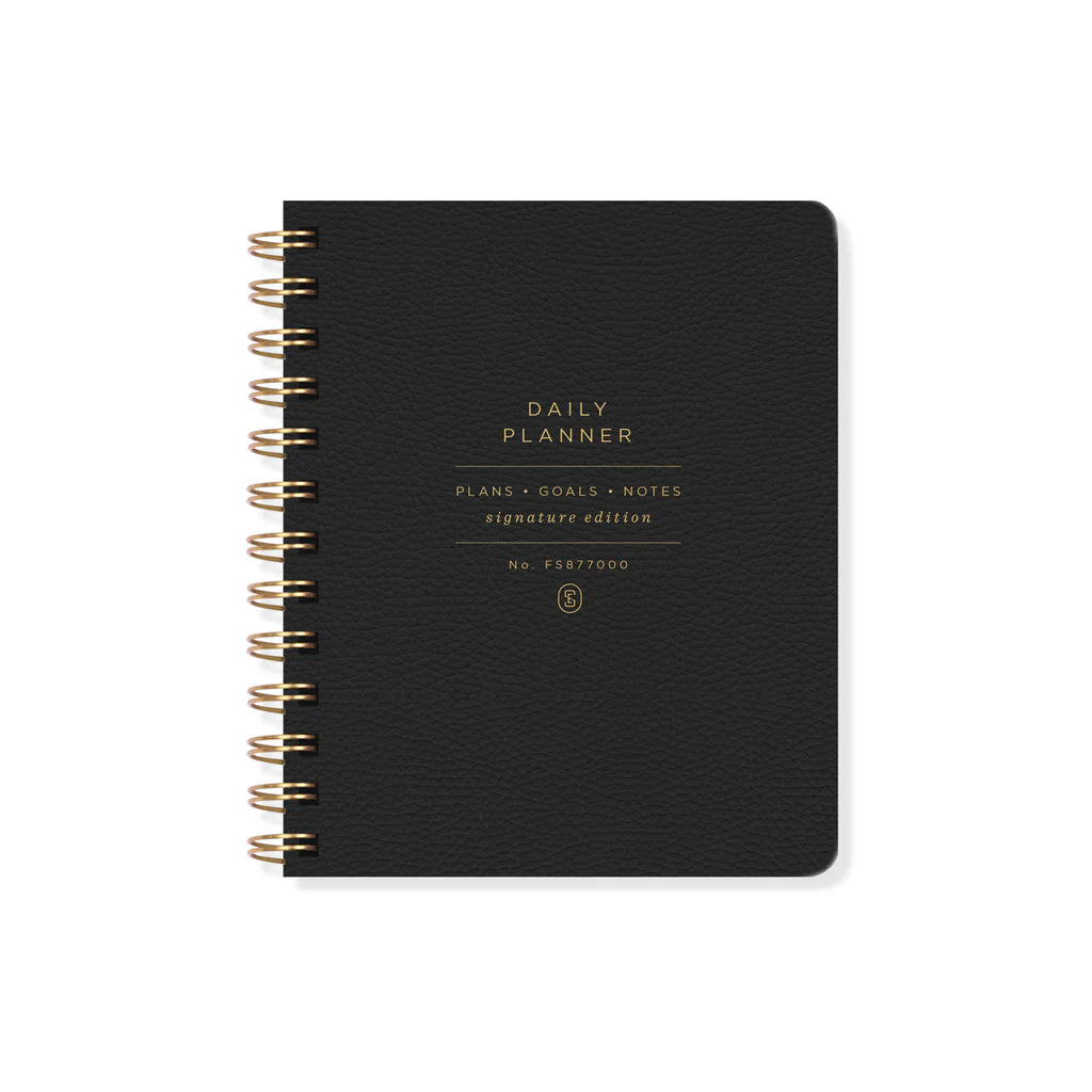 BLACK NON DATE DAY PLANNER