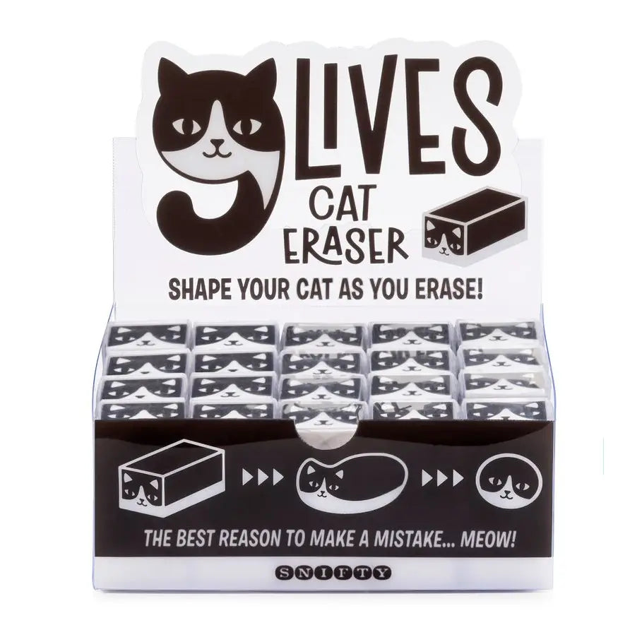 9 LIVES CAT ERASER