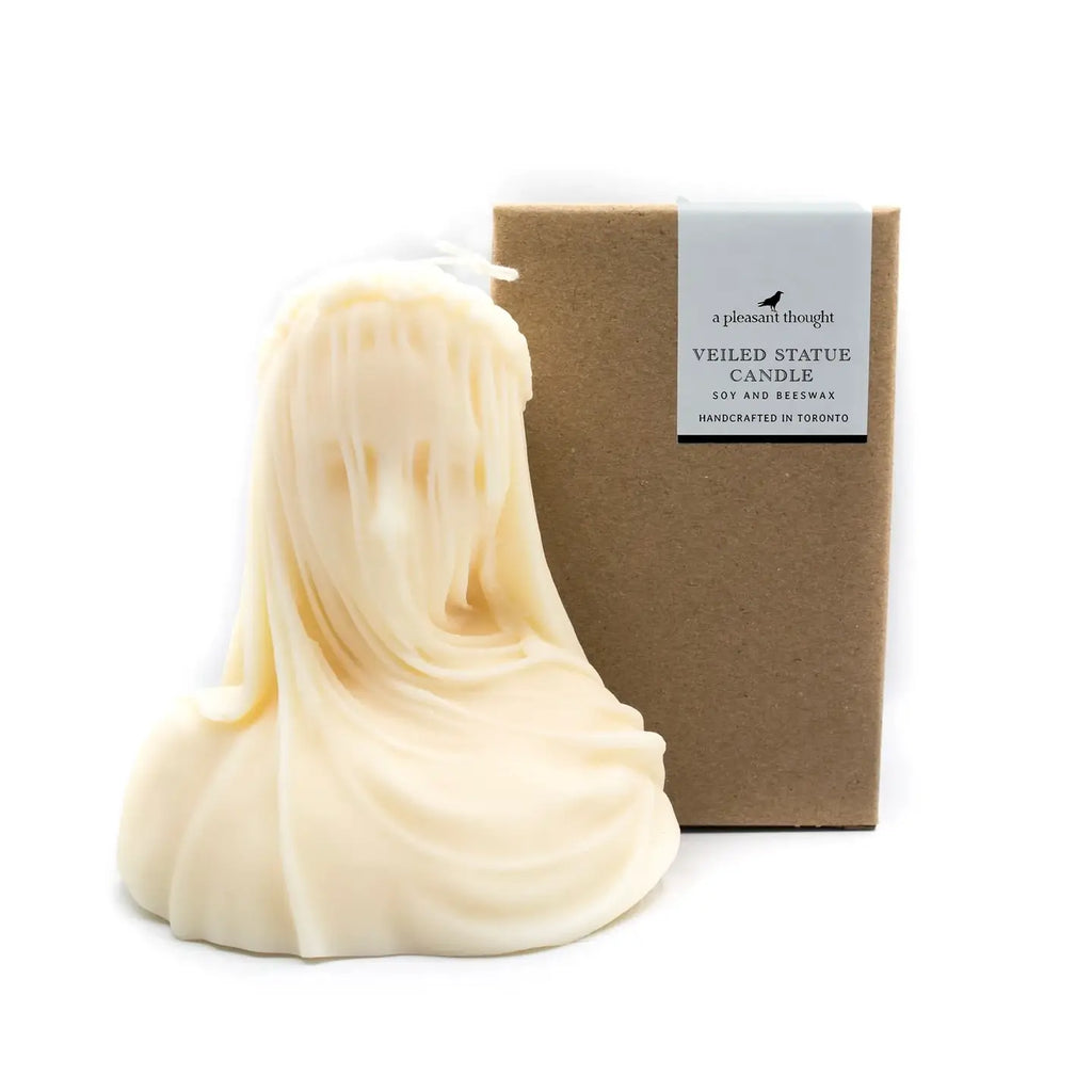 VEILED WOMAN PILLAR CANDLE