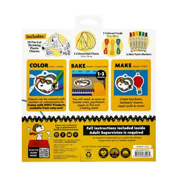 PEANUTS DIY SHRINK ART KIT + MARKERS