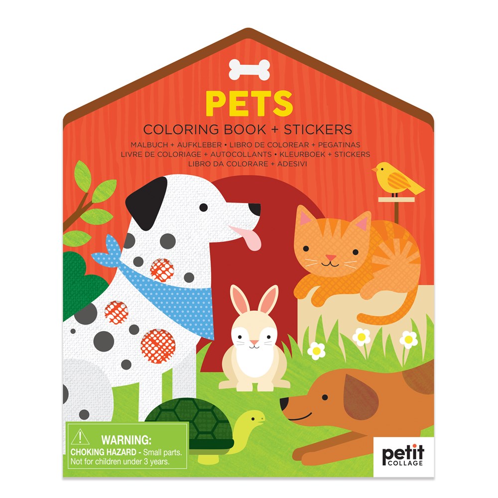 PETS COLORING BOOK AND STICKERS