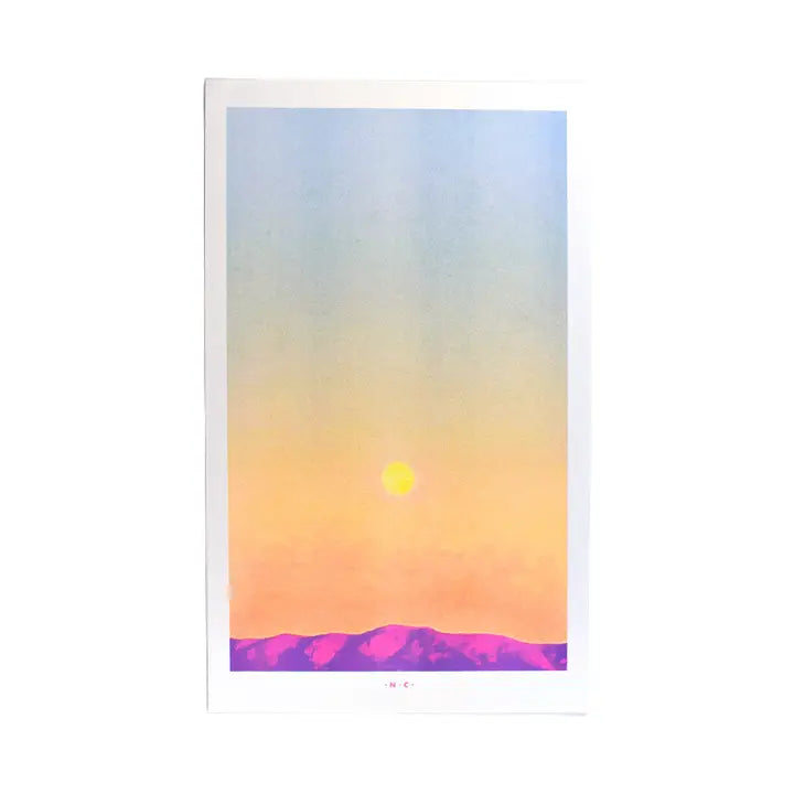 SANDIA MOONRISE- RISOGRAPH ART PRINT