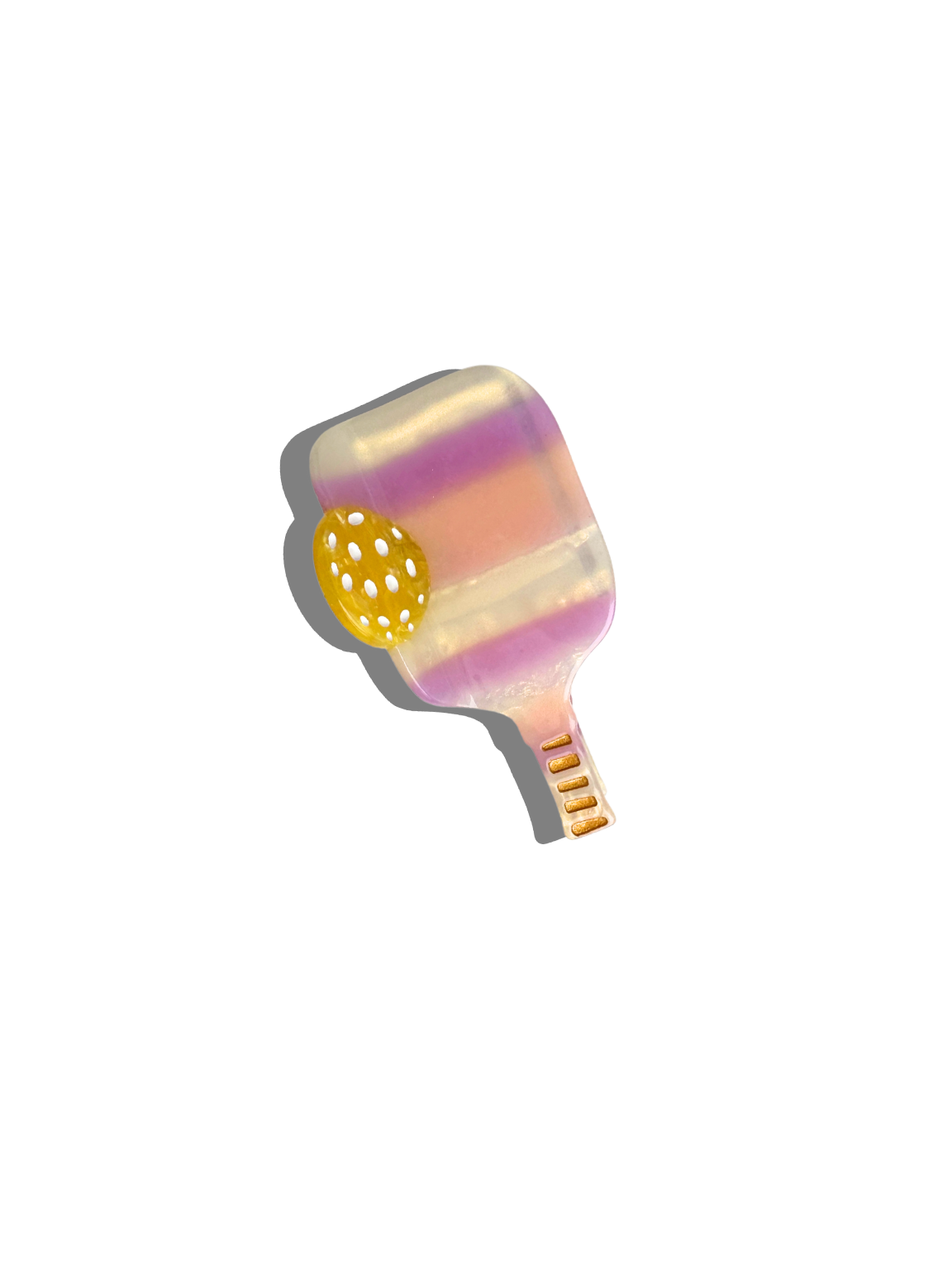 HAND-PAINTED PICKLEBALL PADDLE CLAW HAIR CLIP