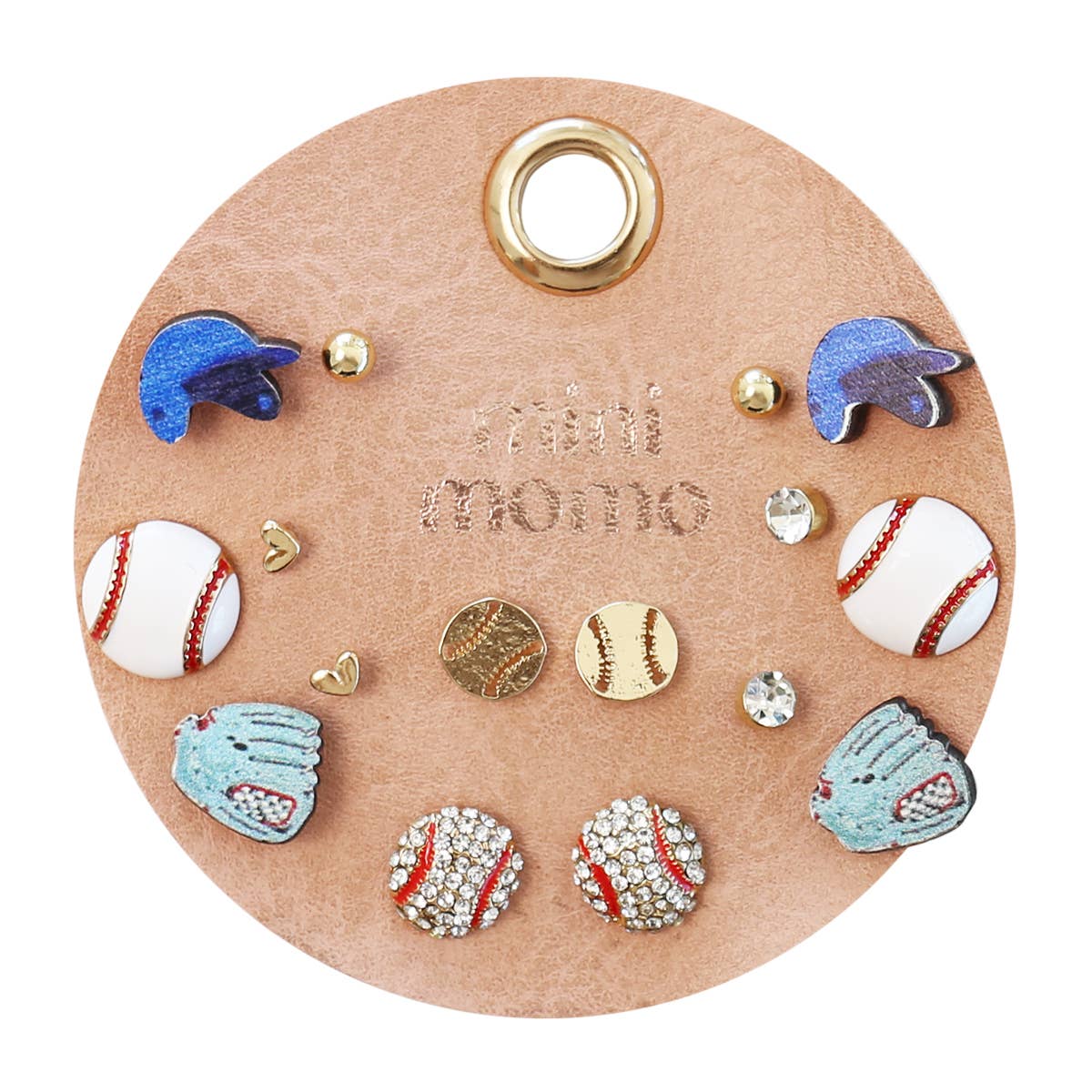 BASEBALL STUD EARRINGS SET
