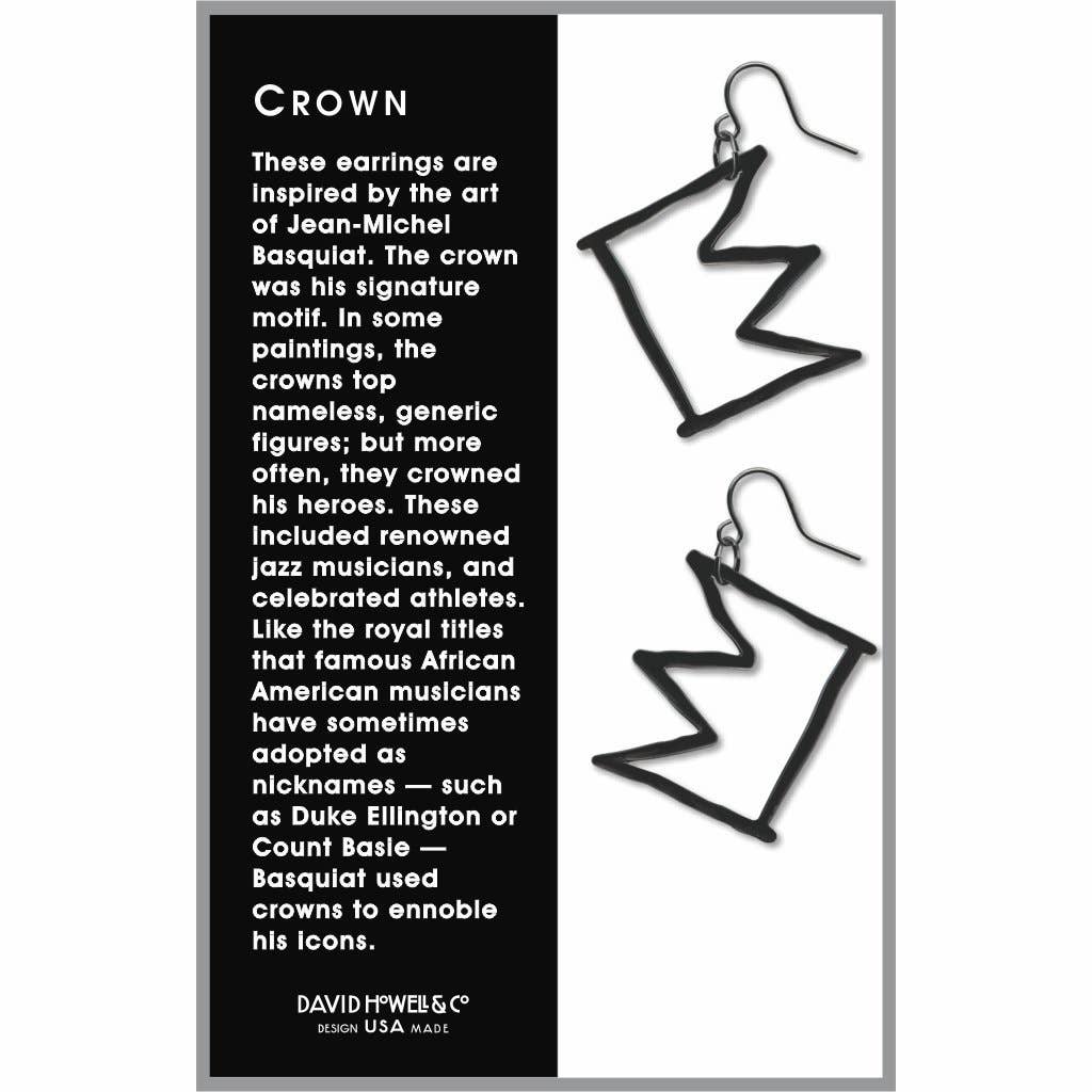 JEAN-MICHEL BASQUIAT CROWN EARRINGS