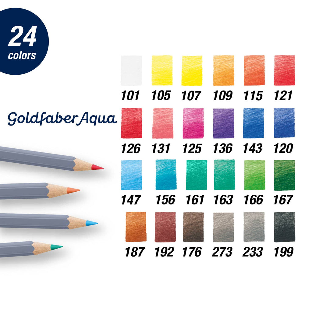GOLDFABER AQUA WATERCOLOR PENCILS (BOX OF 24)