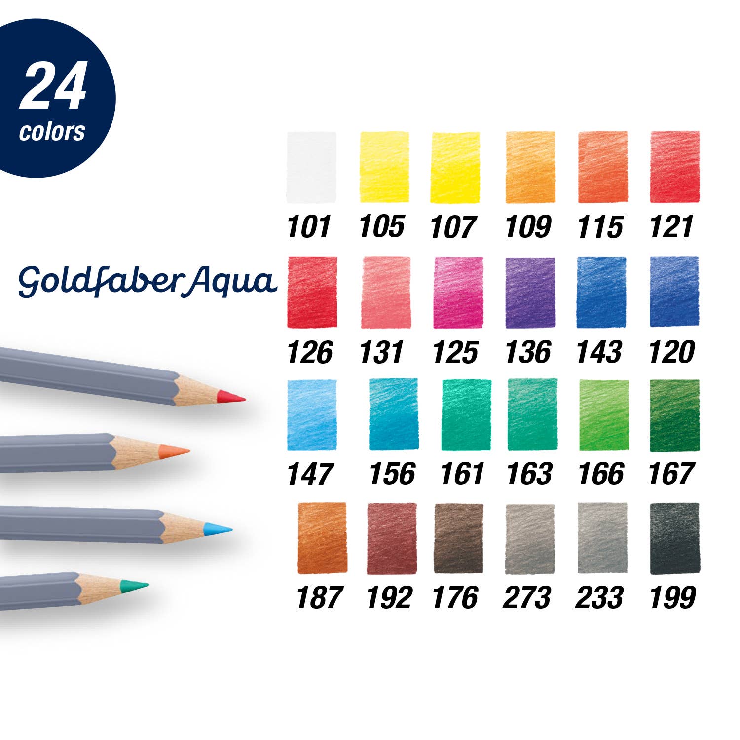 GOLDFABER AQUA WATERCOLOR PENCILS (BOX OF 24)