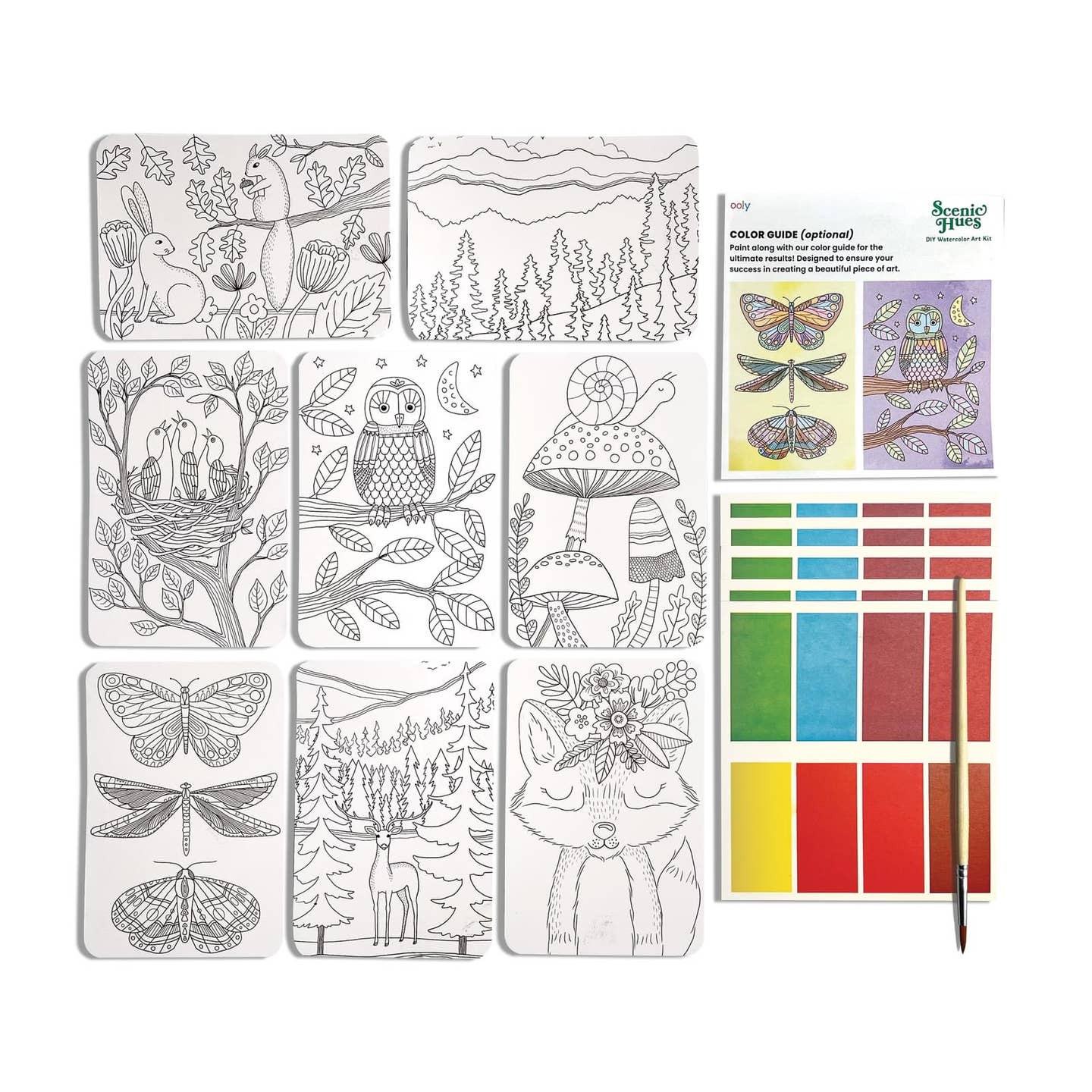 SCENIC HUES DIY WATERCOLOR ART KIT - FOREST ADVENTURE
