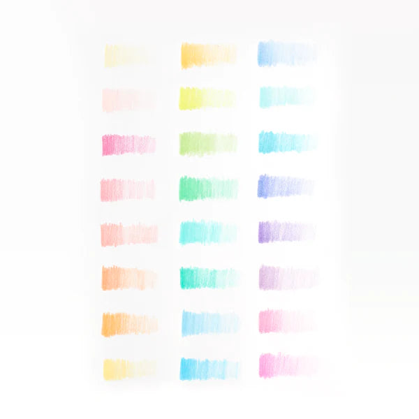 PASTEL HUES COLORED PENCILS - SET OF 24