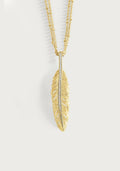 AA FEATHER LARGE PENDANT NECKLACE