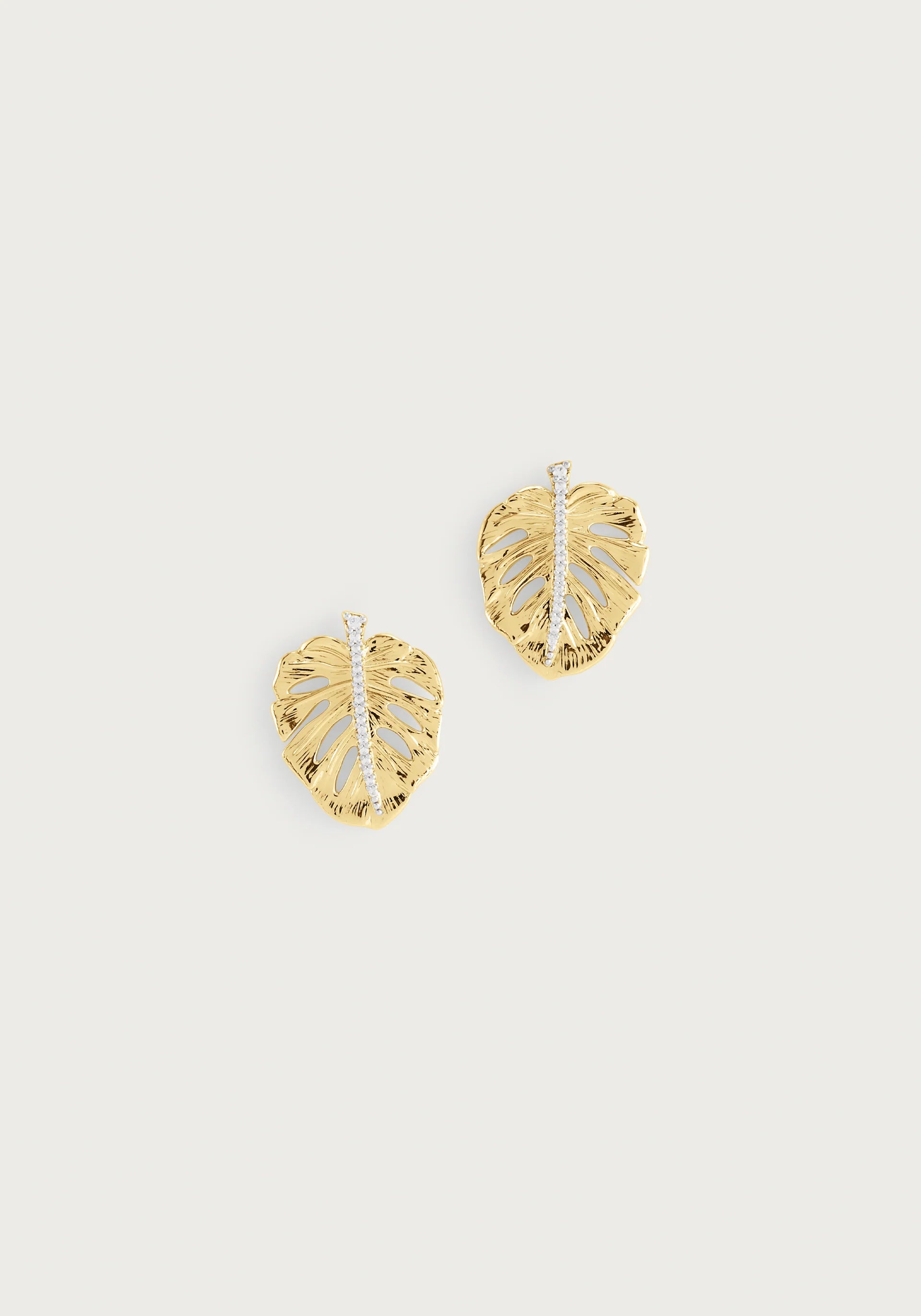 AA SMALL MONSTERA PALM EARRINGS