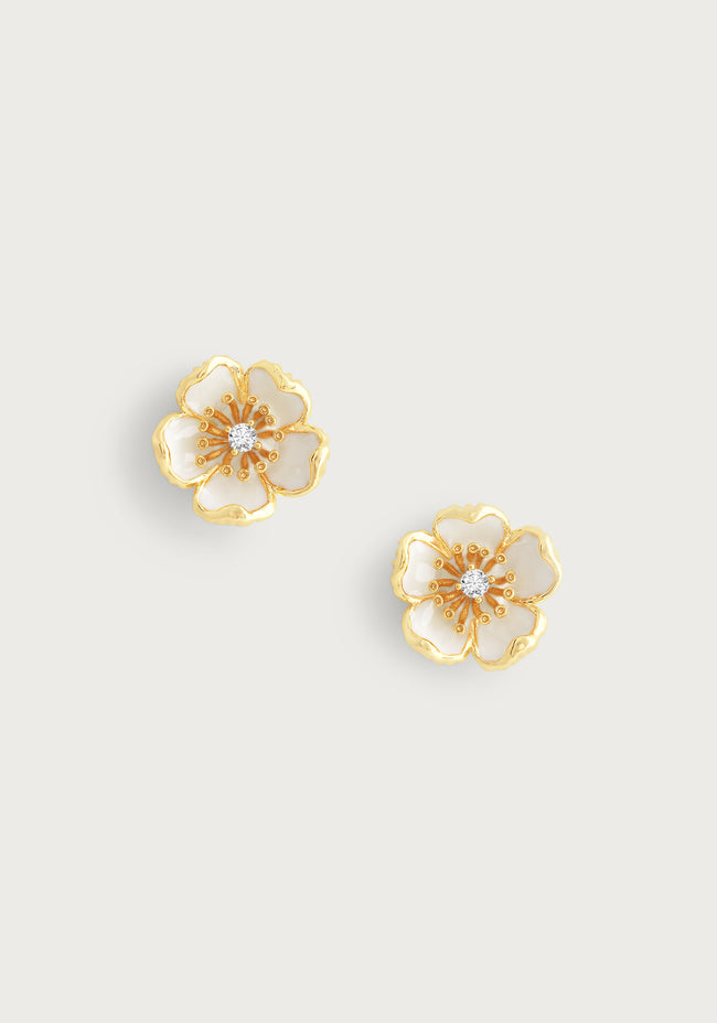 AA WILDFLOWERS ENAMELED STUD EARRINGS