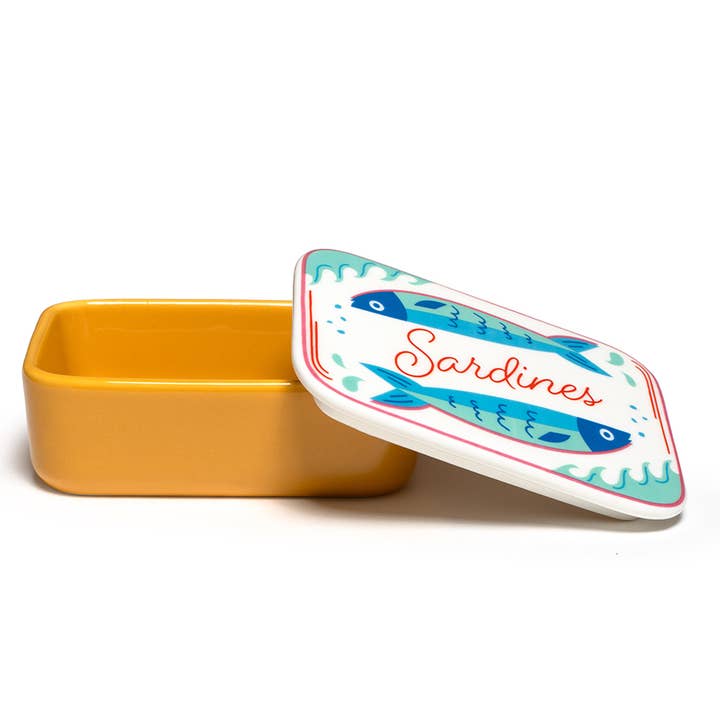 SARDINE CAN CERAMIC STASH BOX