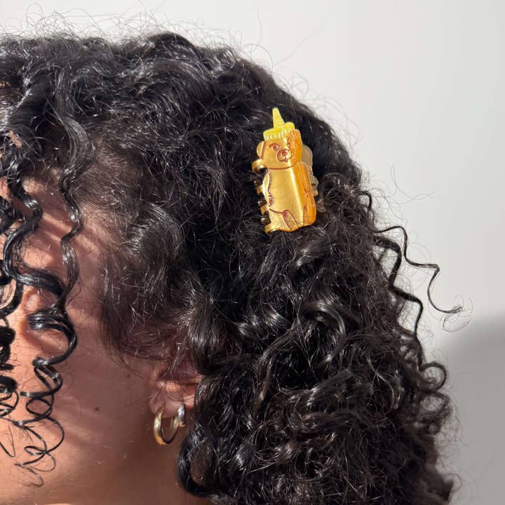 MINI HONEY BEAR HAIR CLAW CLIP