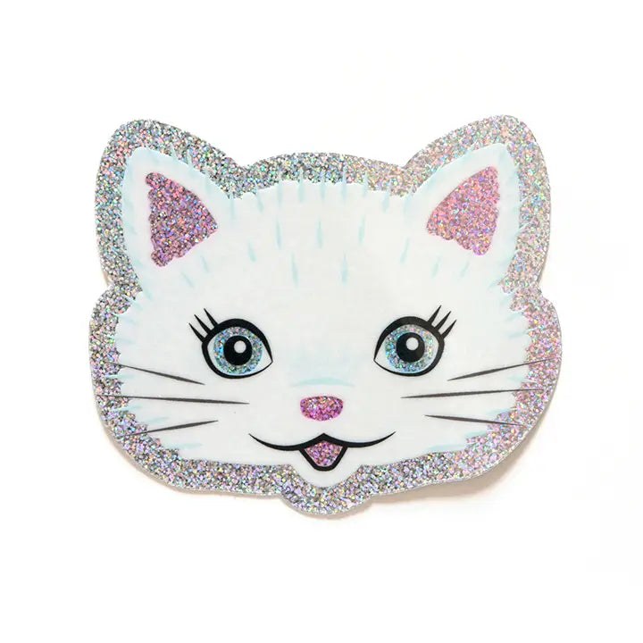 GLITTER CAT STICKER