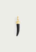 AA BLACK ONYX FORZA STONE HORN CHARM