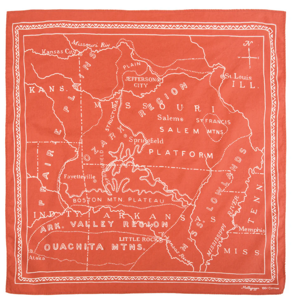 1900'S OZARK MAP BANDANA