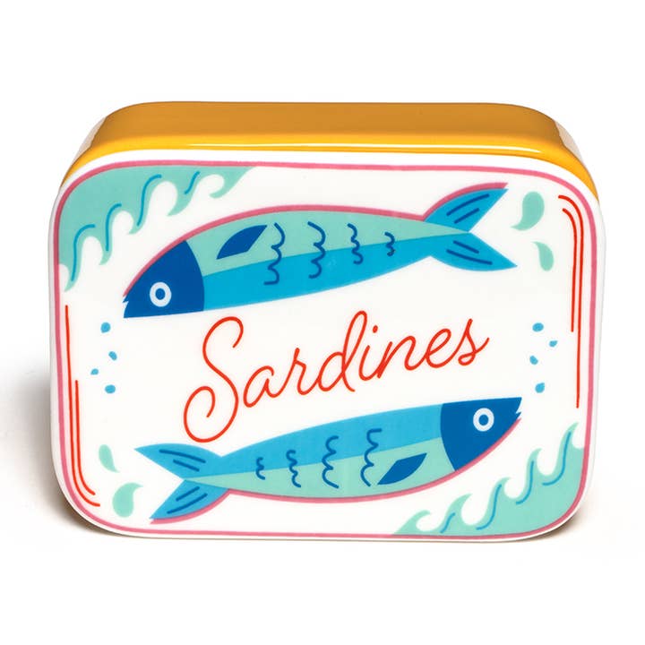 SARDINE CAN CERAMIC STASH BOX
