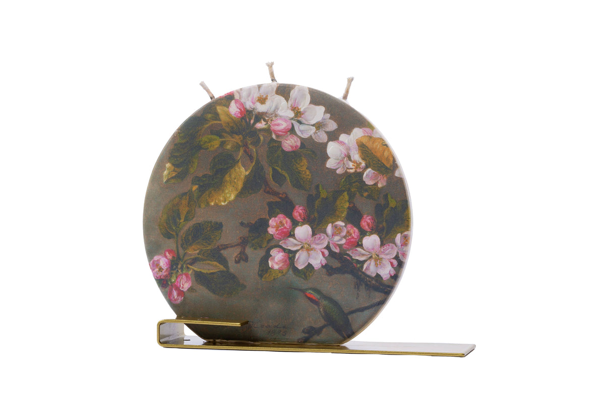 HANDMADE ROUND HUMMINGBIRD HEADE CANDLE