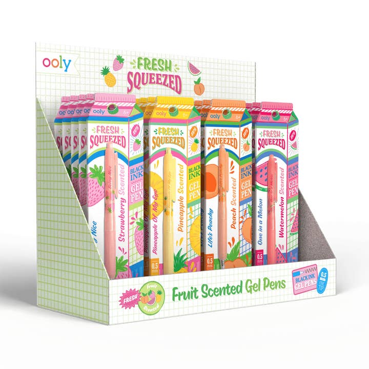 FRESH SQUEEZED BLACK INK SCENTED GEL PENS