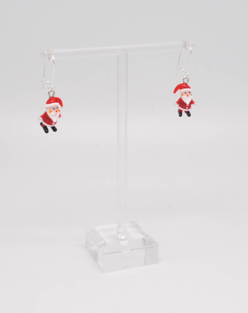GLASS SANTA EARRINGS