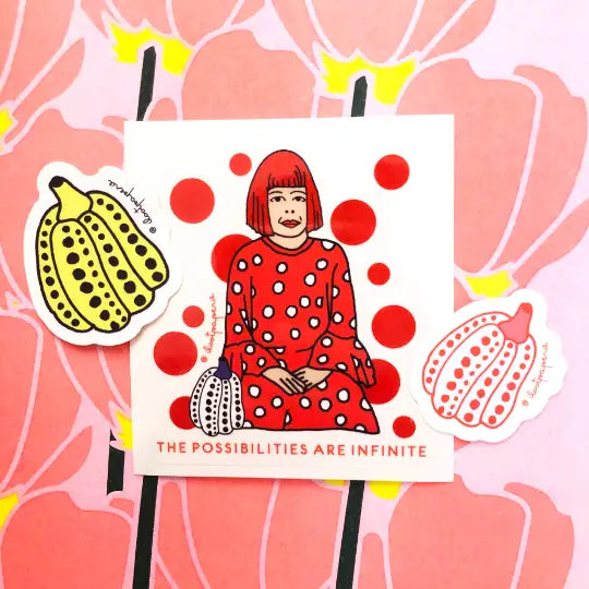 YAYOI KUSAMA SET OF 3 STICKERS