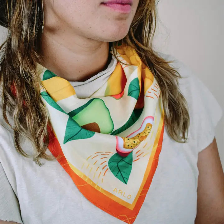 TROPICAL FRUIT COTTON BANDANA