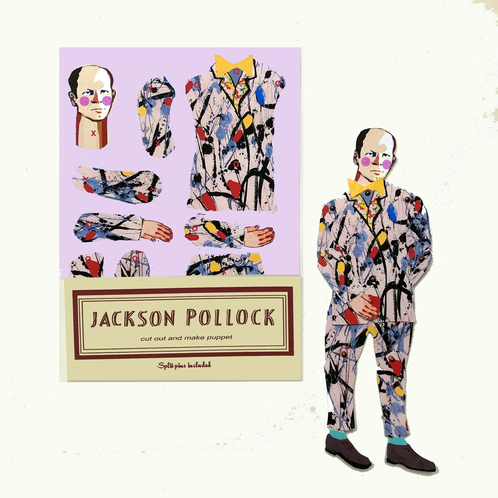 JACKSON POLLOCK CUT OUT PUPPET KIT