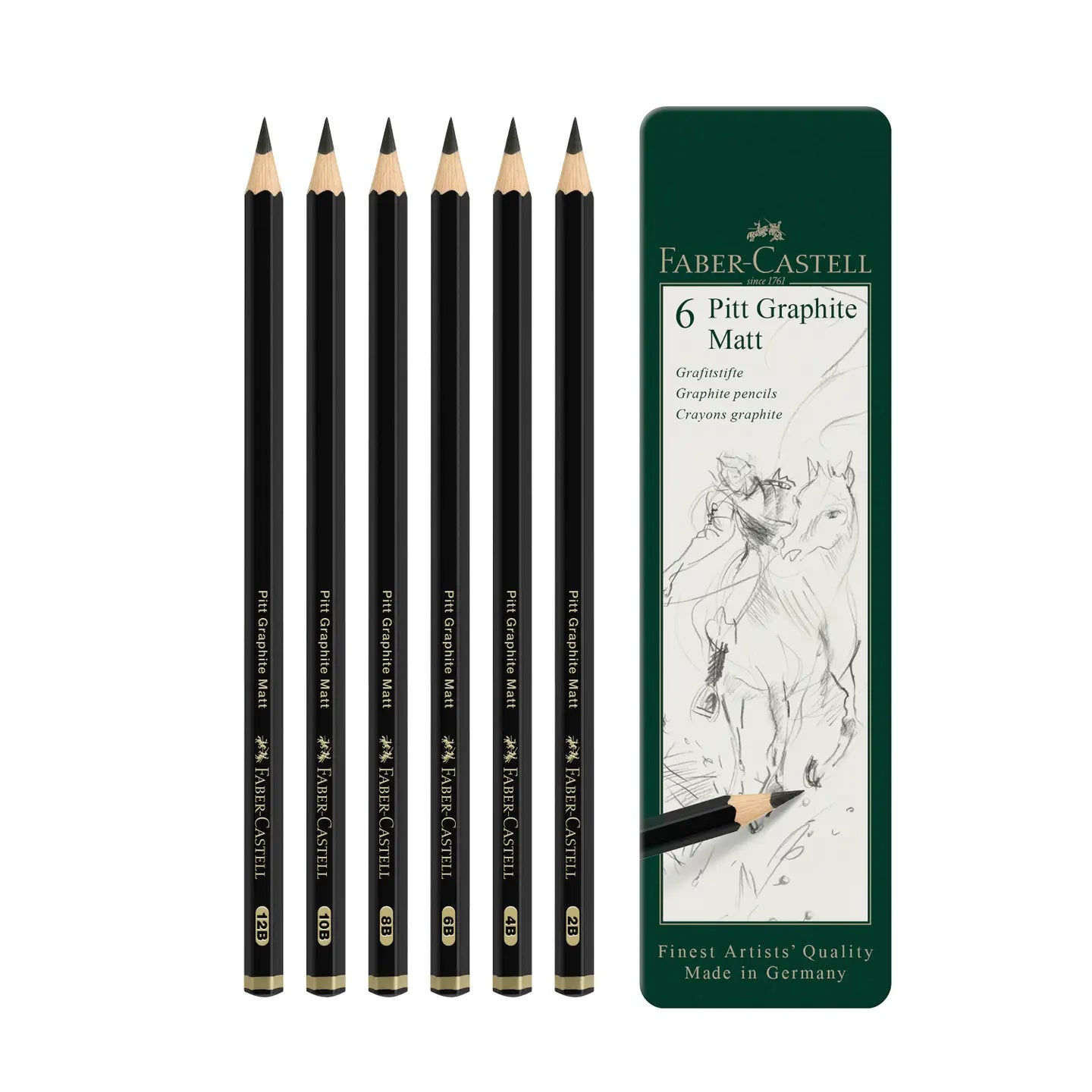 PITT MATTE GRAPHITE TIN 6 CT