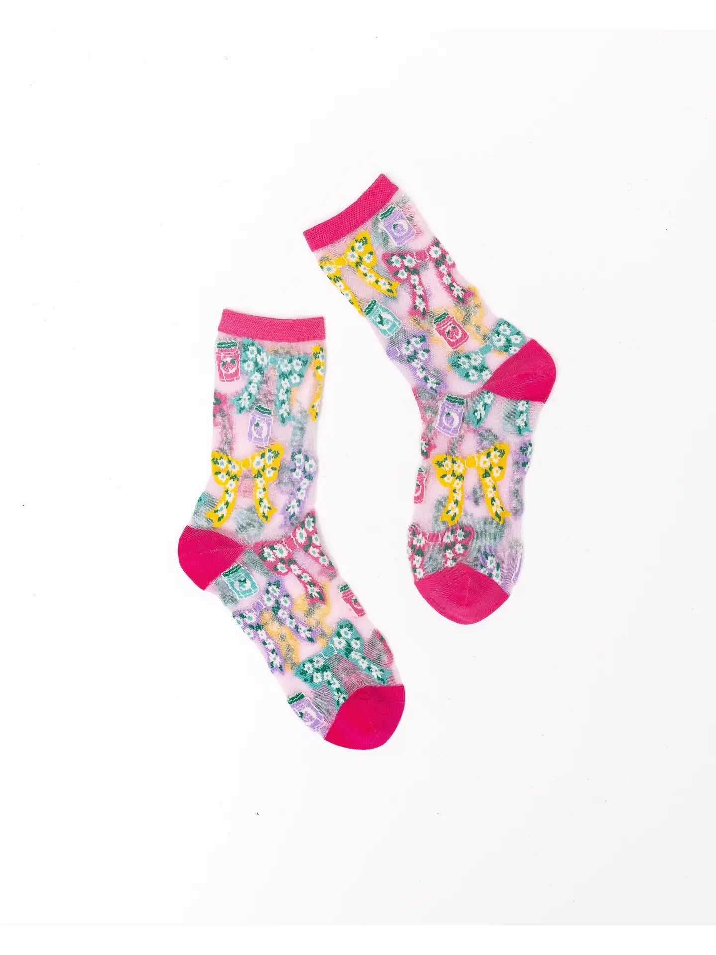 BOWS & JAM SHIMMER SHEER CREW SOCK