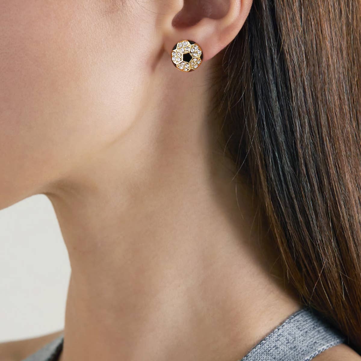 SOCCER STUD EARRINGS SET