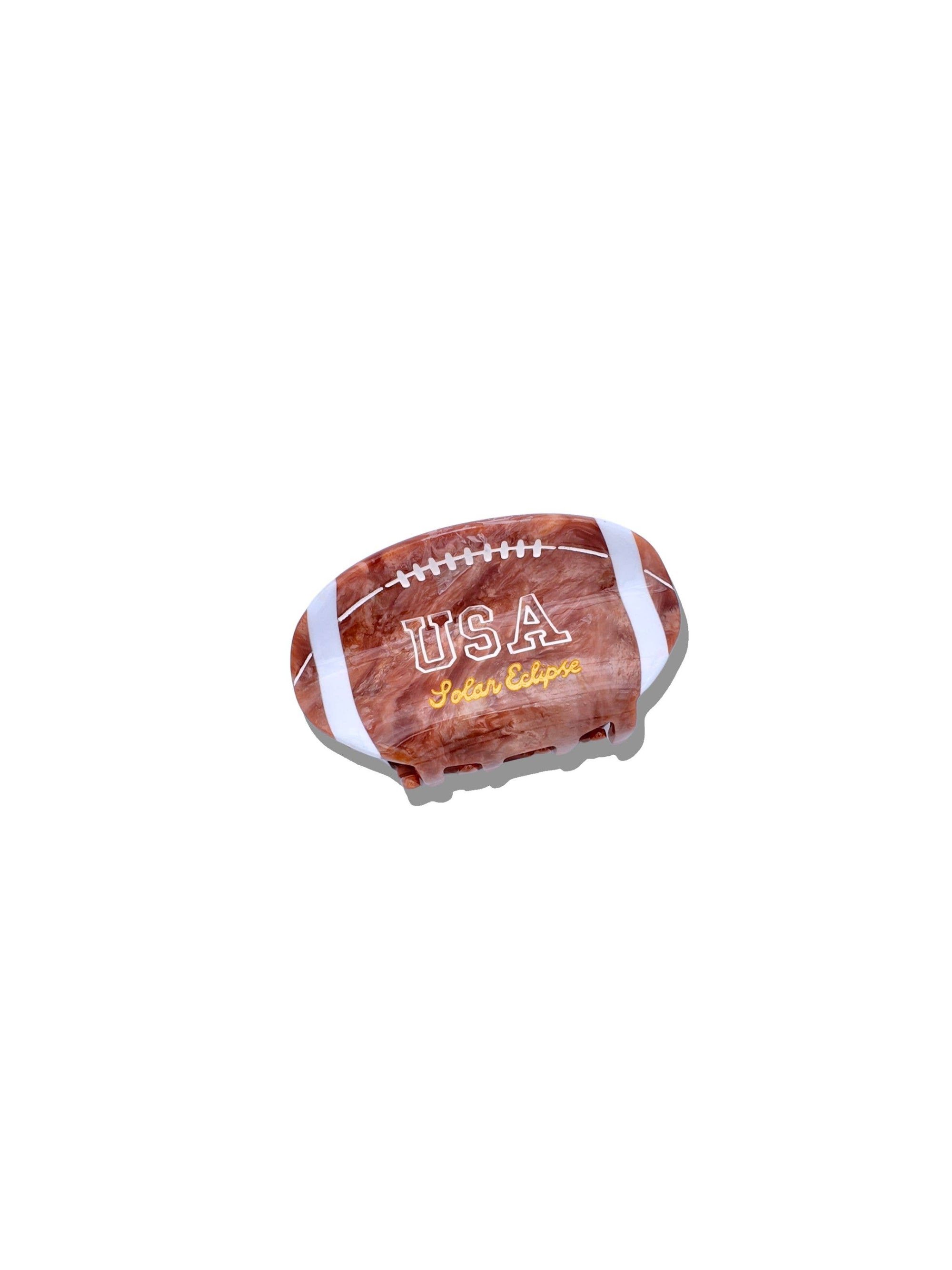 HAND-PAINTED VINTAGE FOOTBALL CLAW HAIR CLIP