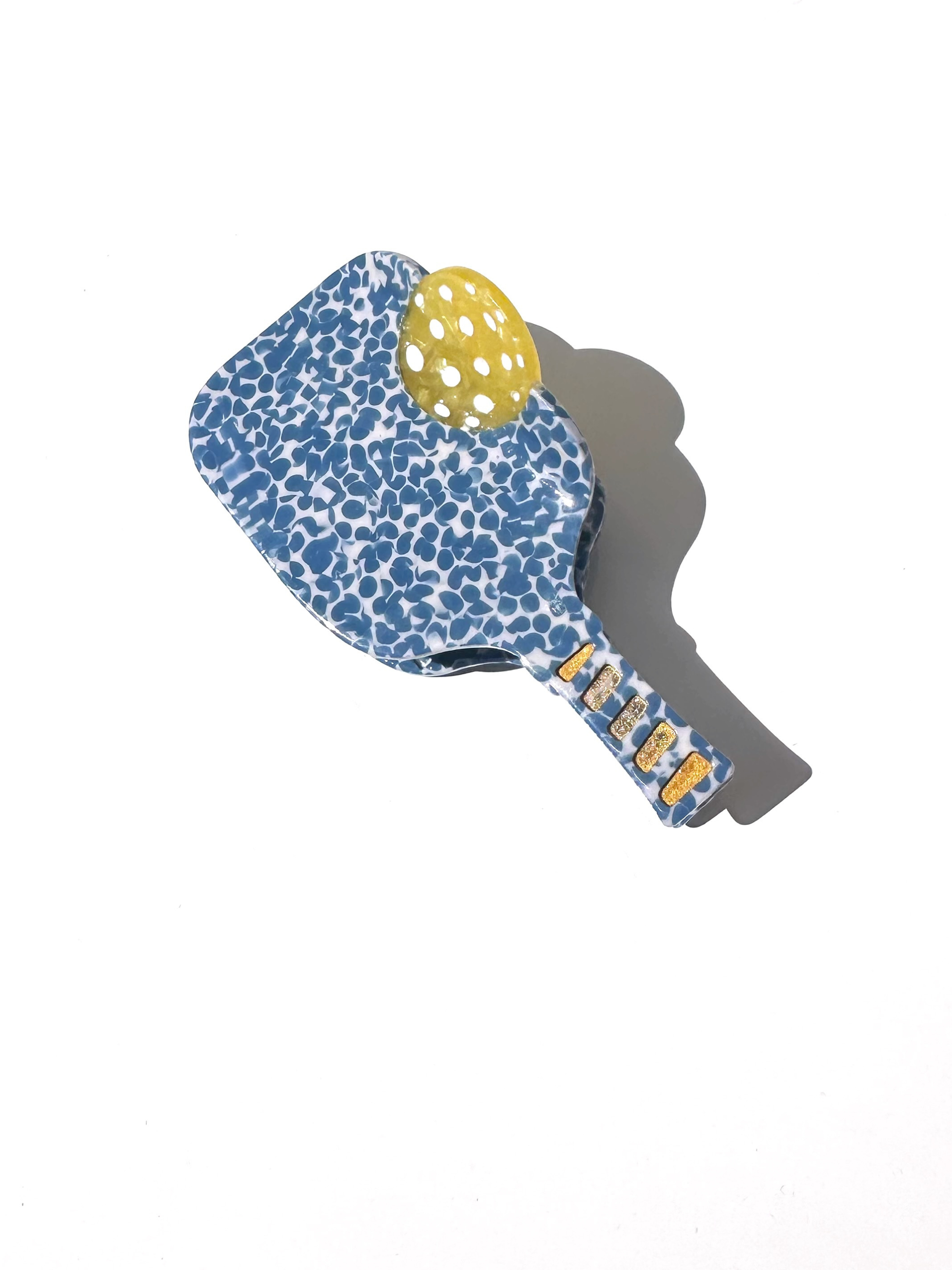 HAND-PAINTED PICKLEBALL PADDLE CLAW HAIR CLIP